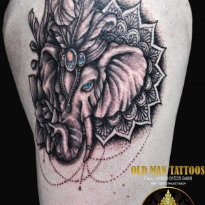 elephant mandala tattoo