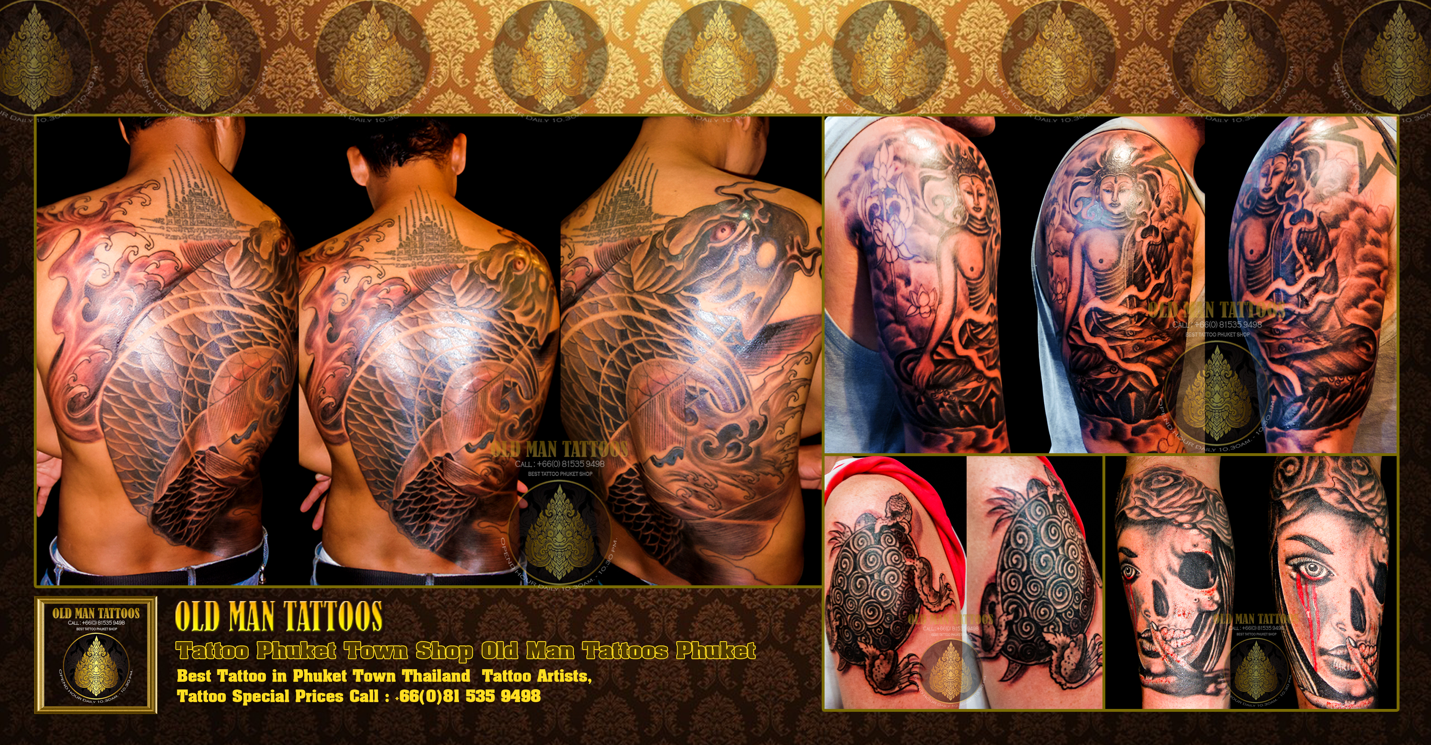 Recommended Tattoo Artists Phuket Town Thailand Best Tattoo Artists Phuket Shop  Studio Tattoo Thailand Old Man Tattoos Phuket Thailand
